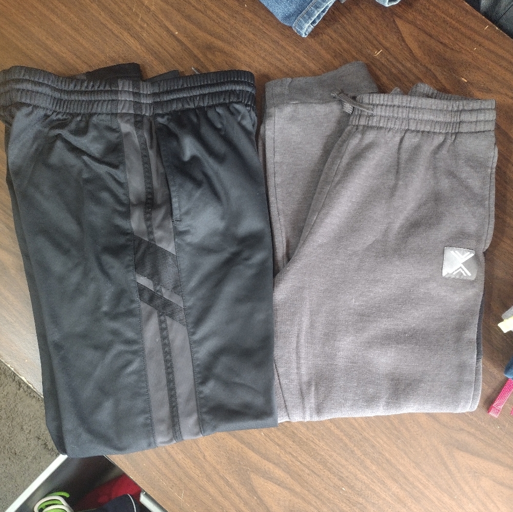 Lot Of 2 Items. Tek Gear Kids Black and Gray Joggers